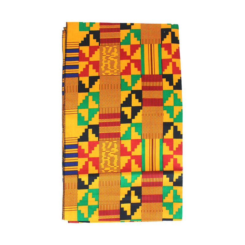 Orange Kente Head Wrap: Design-A