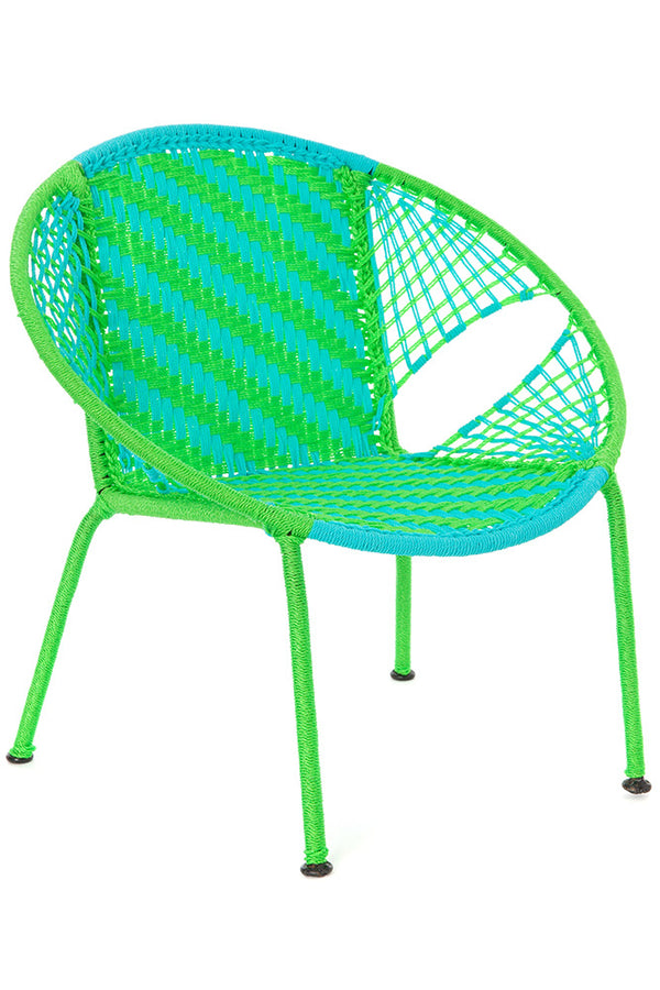 Green & Aqua Petite Peekaboo Chair