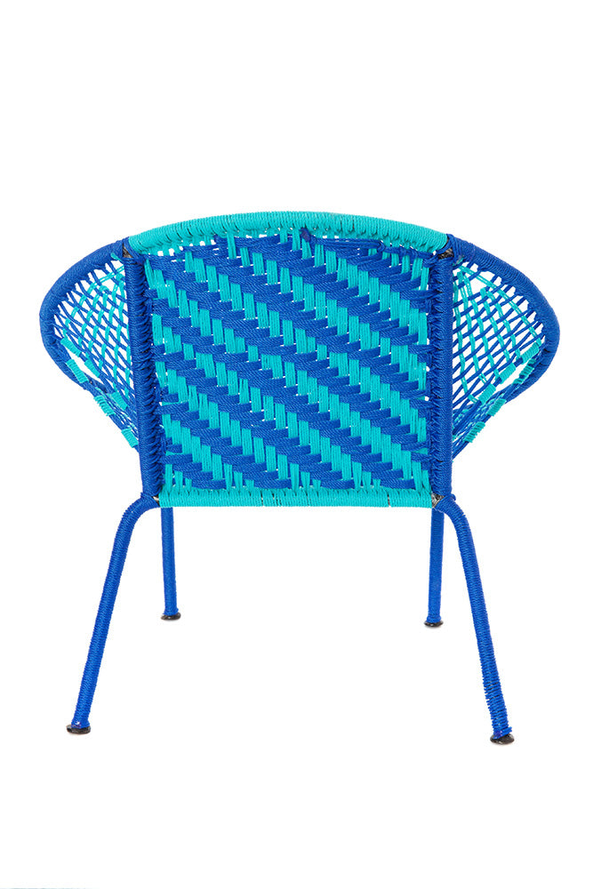 Blue & Aqua Petite Peekaboo Chair