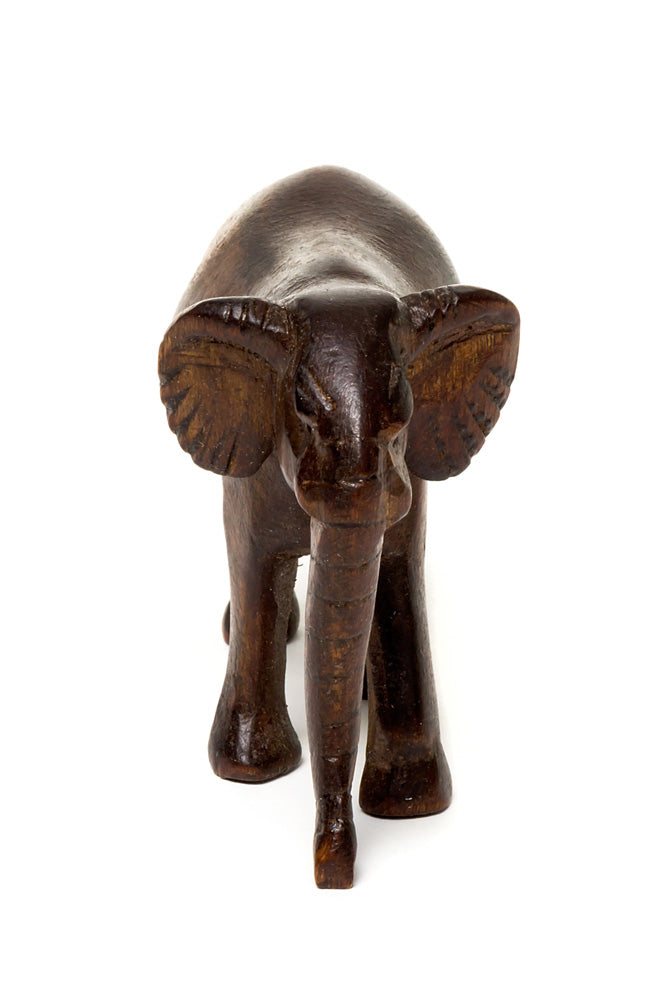 Kenyan Jacaranda Wooden Elephant Sculpture