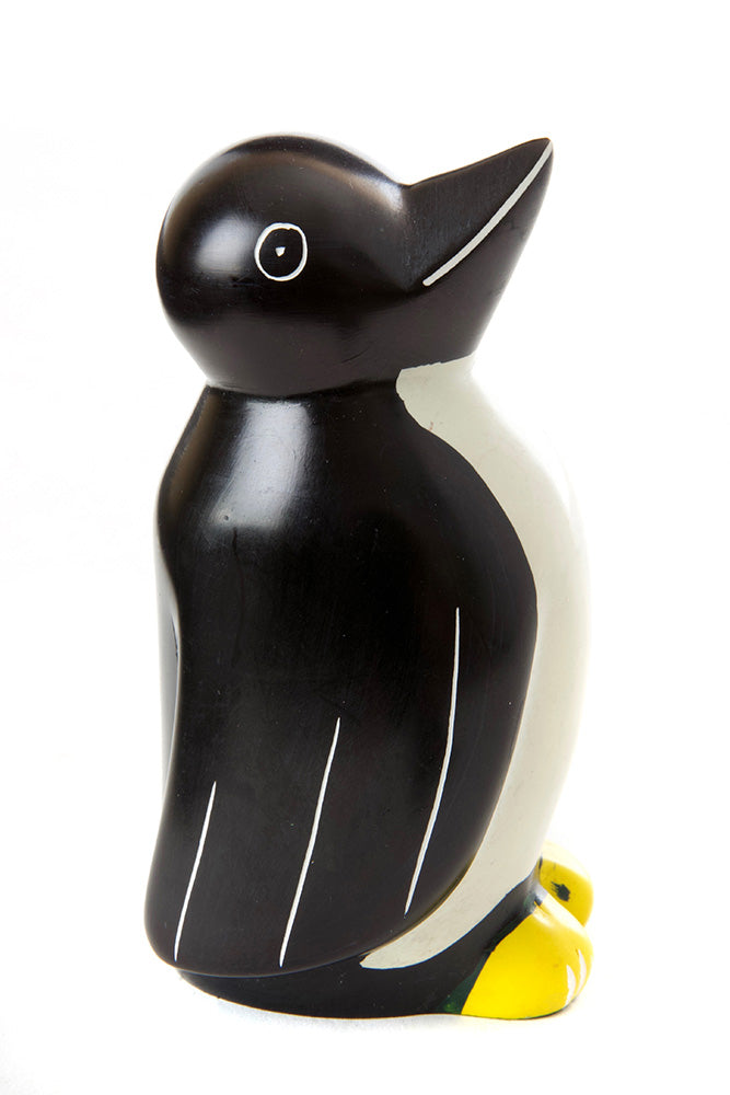 Soapstone Proud Penguin Sculpture