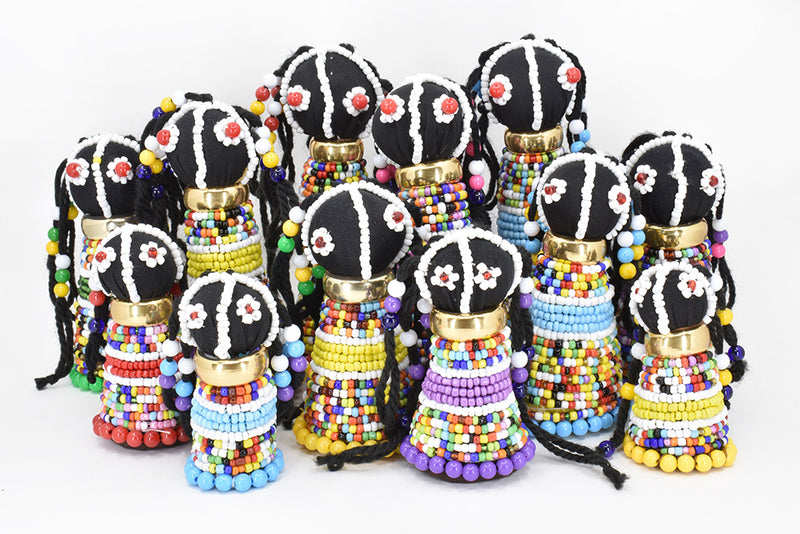 Medium South African Ndebele Doll Sculpture