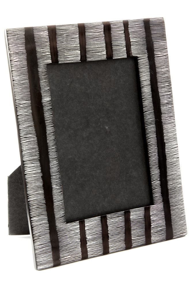 Black Dash Decorative Soapstone Picture Frame