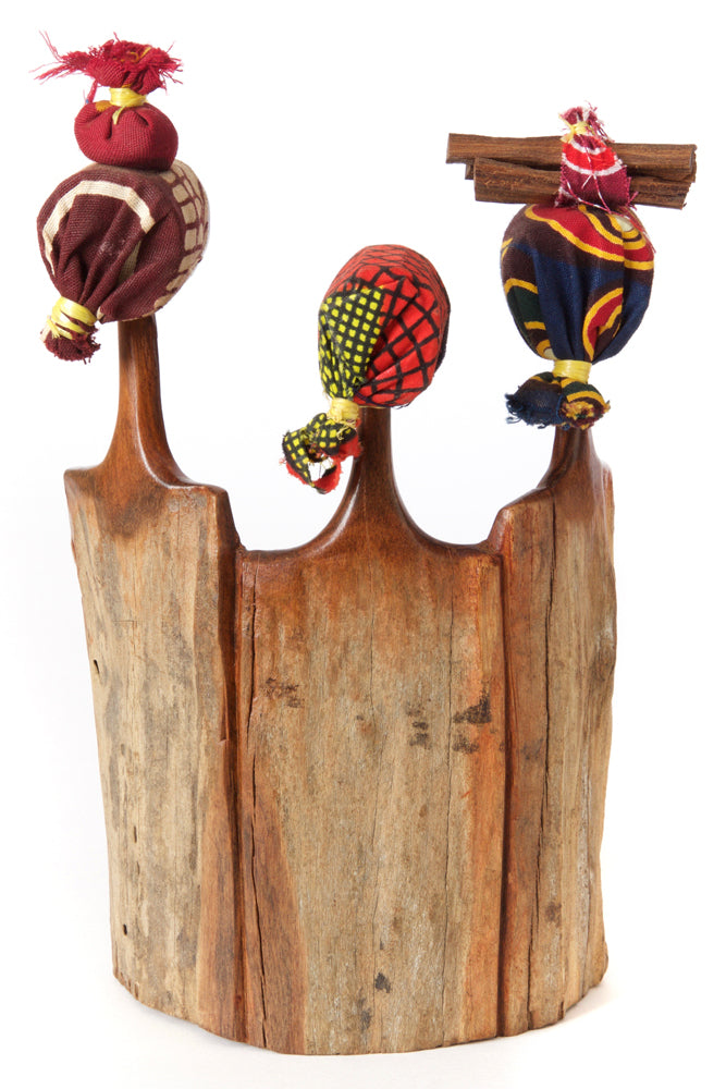 Three Mozambican Ladies Pencil Holder Cup