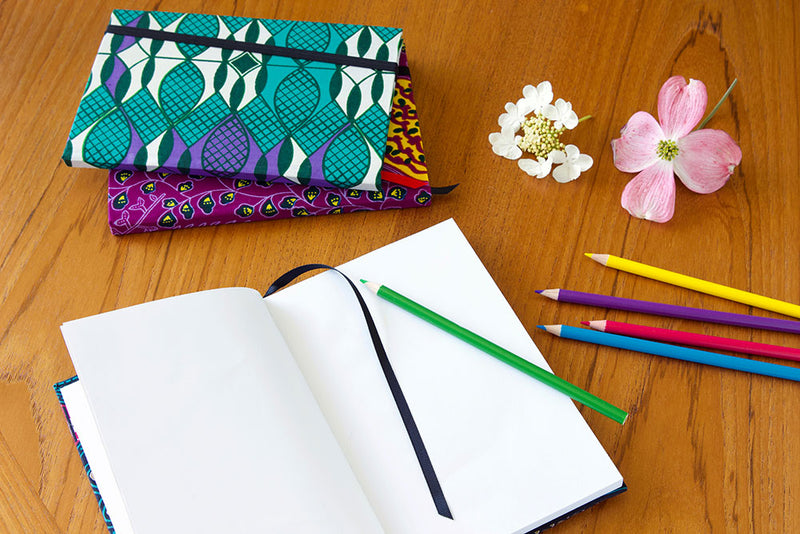 Ghanaian Ankara Cloth Covered Journals - Lined and Unlined