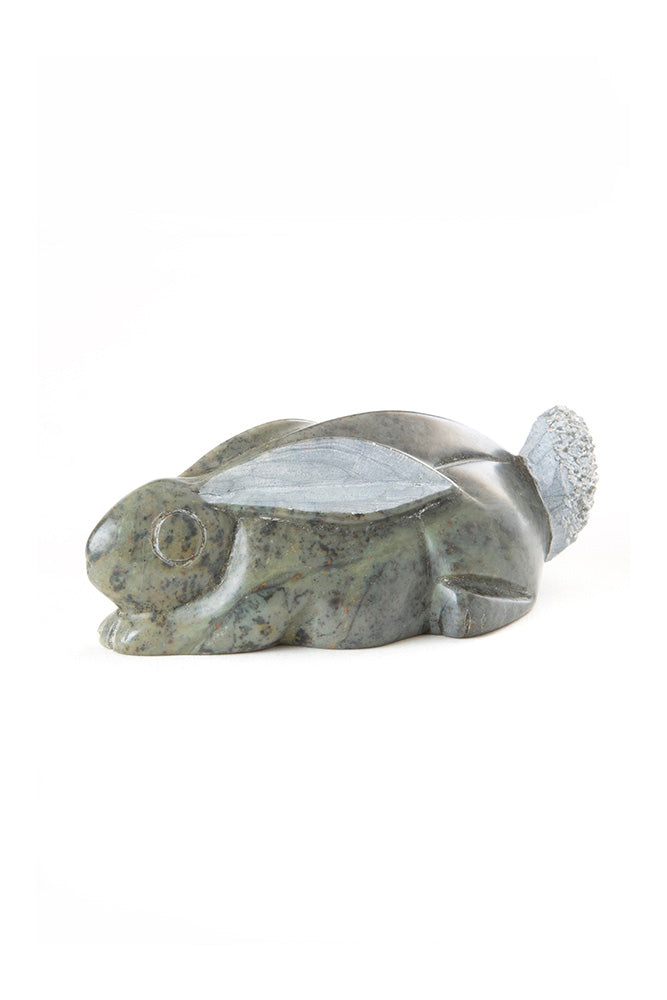 Hand Carved Shona Serpentine Stone Rabbit Sculptures