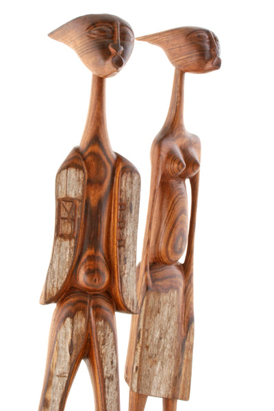 Village Folk Sandalwood Sculptures