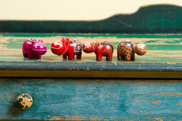 One Dozen Miniature Soapstone Hippos