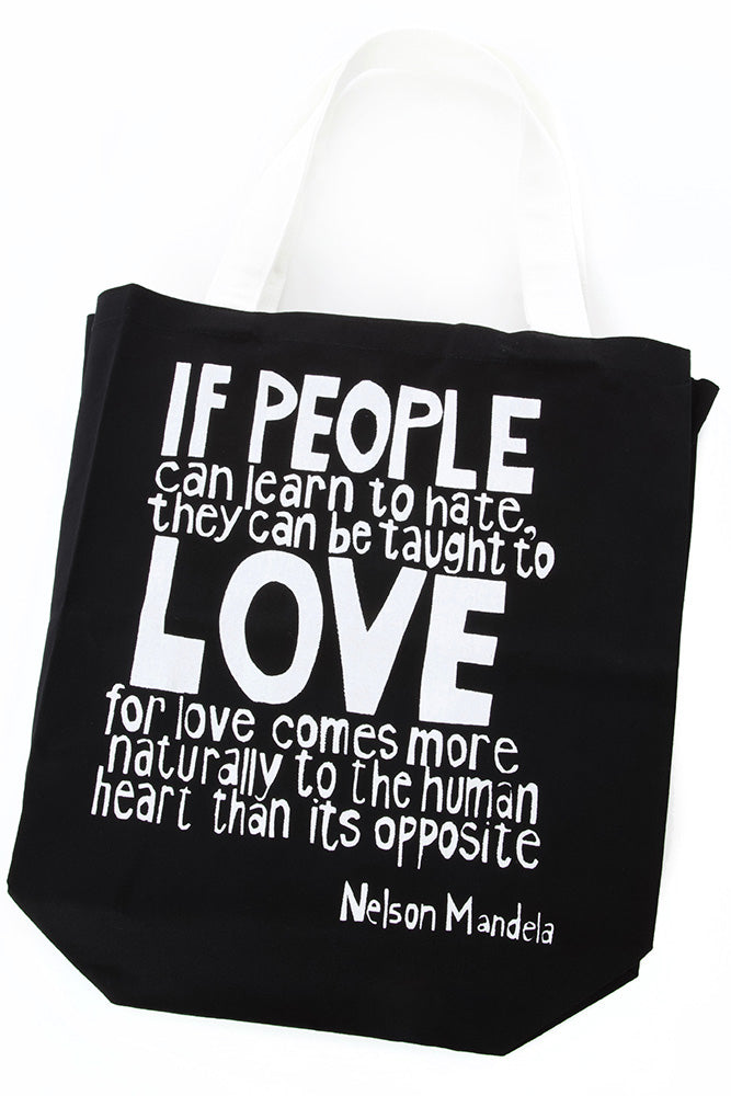 Black Love Comes More Naturally Mandela Tote Bag