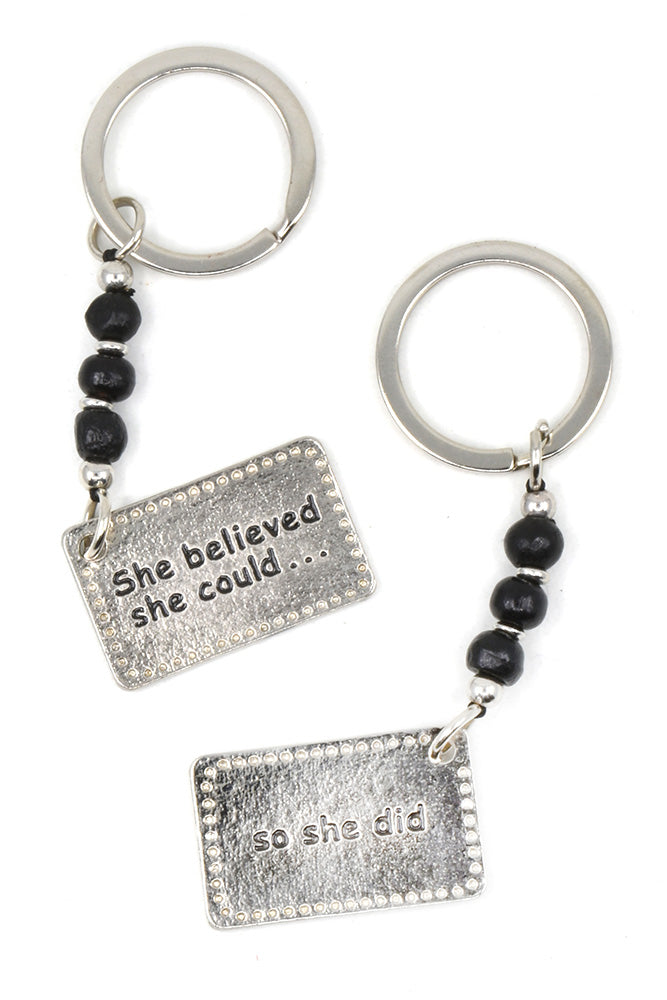 Set of 6 She Believed She Could Keychains