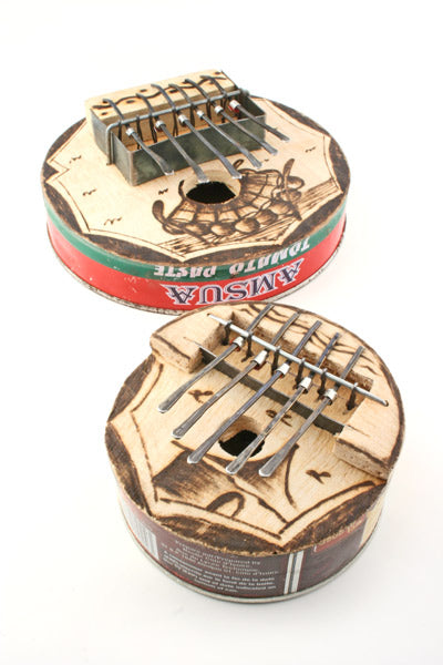 Small Round Recycled Tin Can Kalimba