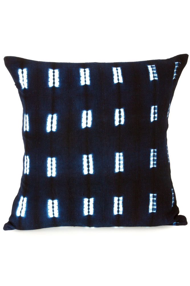 Malian Decorative Indigo Pillow with Optional Insert