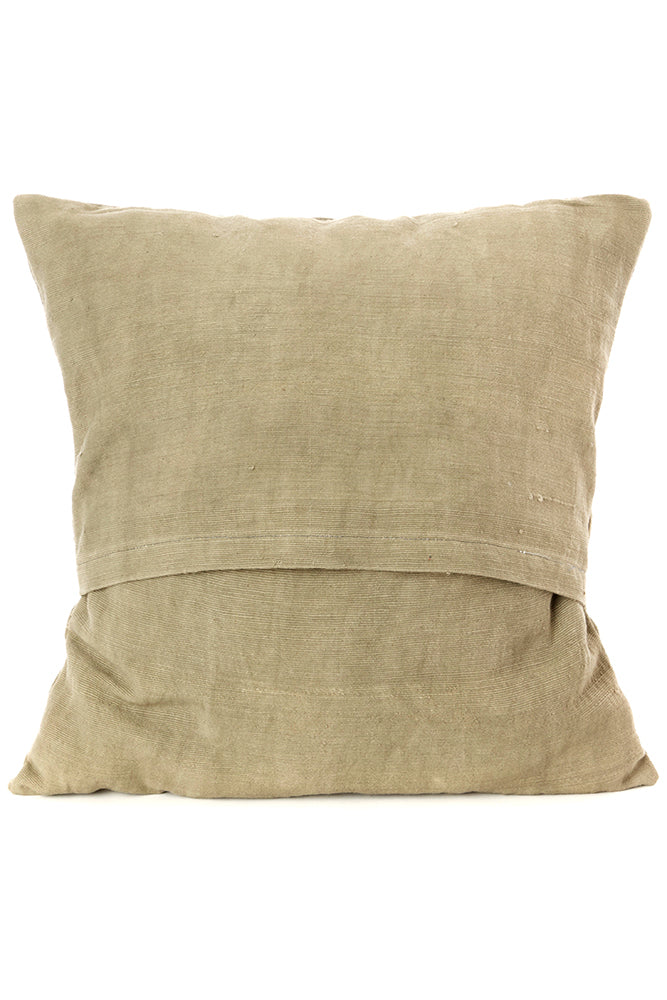 Grey Segou Squares Organic Cotton Pillow with Optional Insert