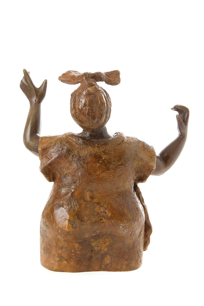 Glory Brown Burkina Bronze Sculpture in Three Sizes