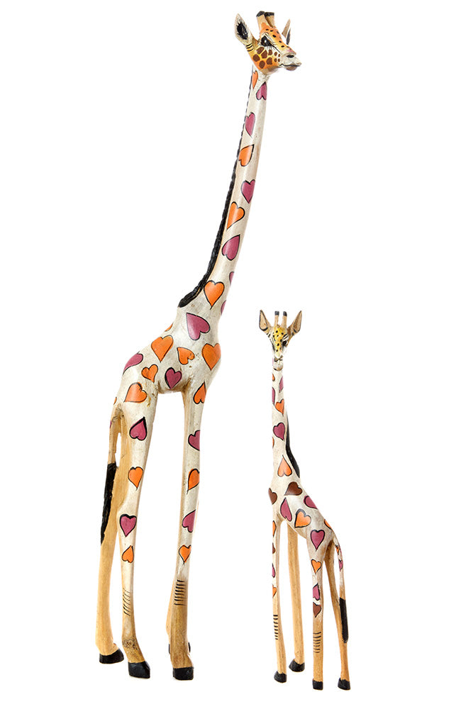 Kenyan Jacaranda Lovely Giraffe Sculptures