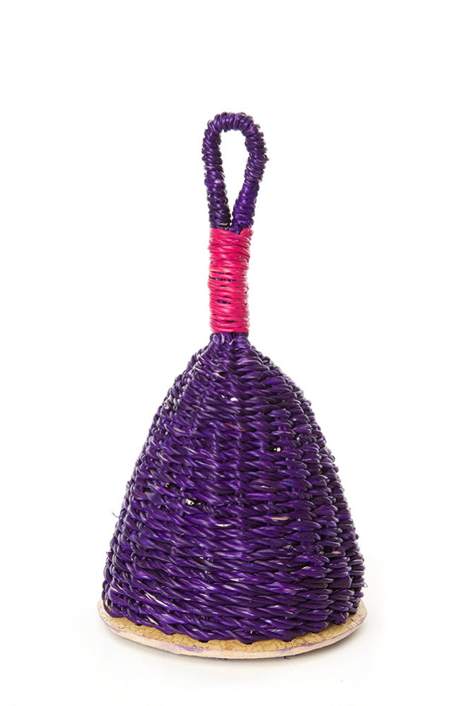 Purple and Pink Woven Elephant Grass Rattles