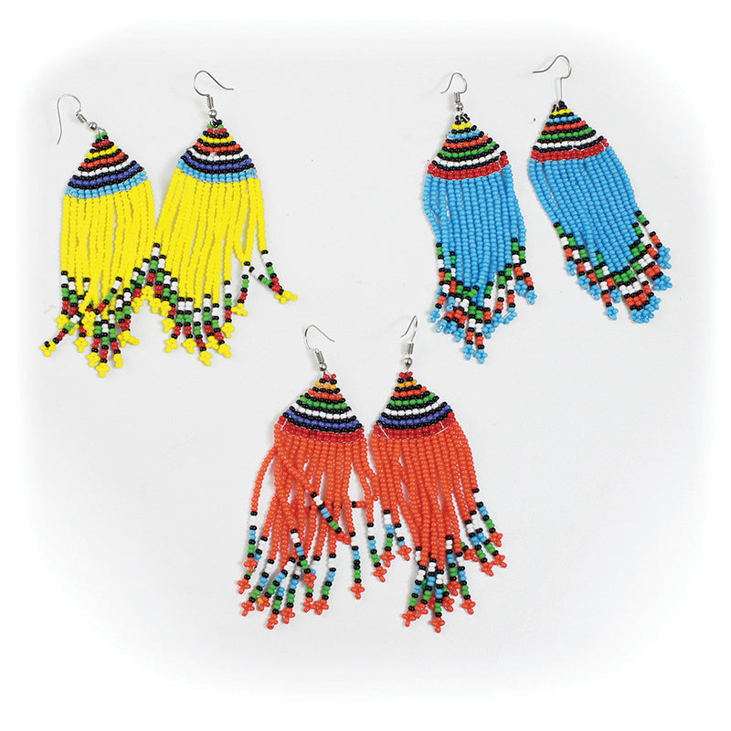 Kenyan Maasai Fringe Earrings