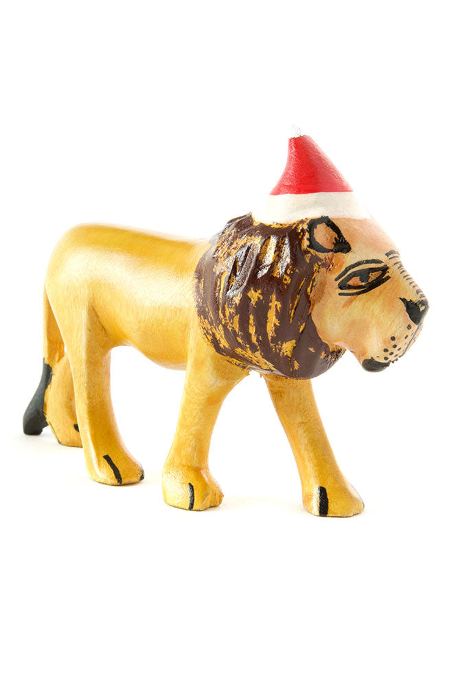 Santa's Little Lion Helper Sculpture