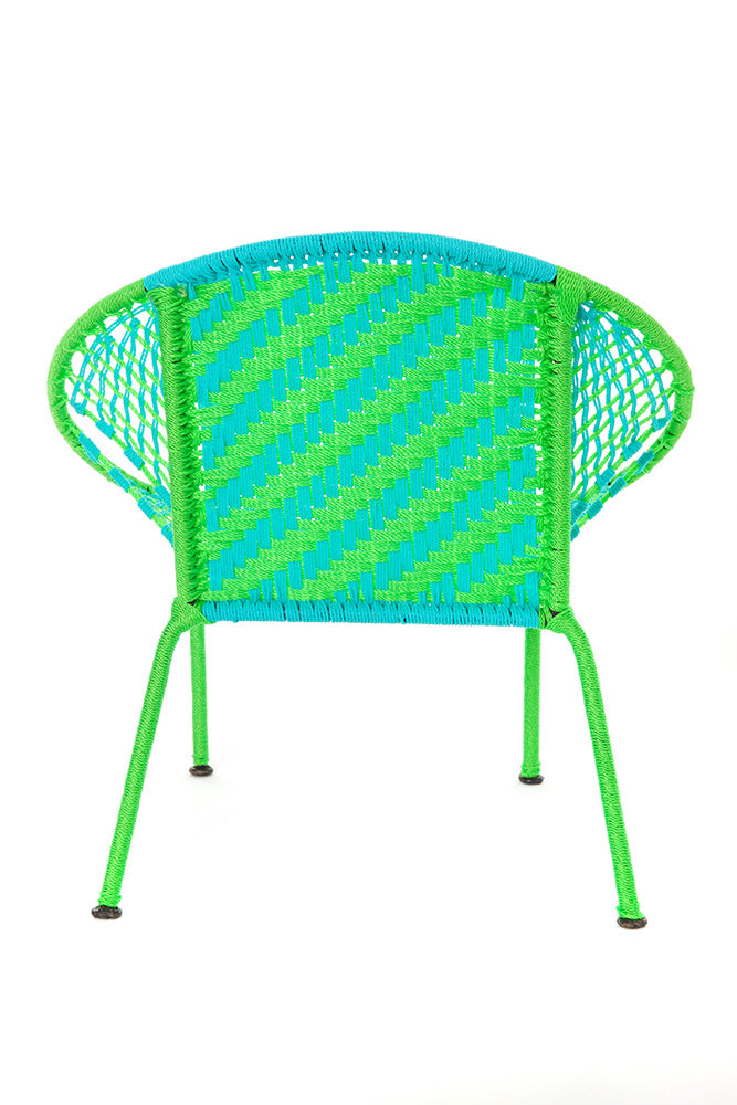 Green & Aqua Petite Peekaboo Chair