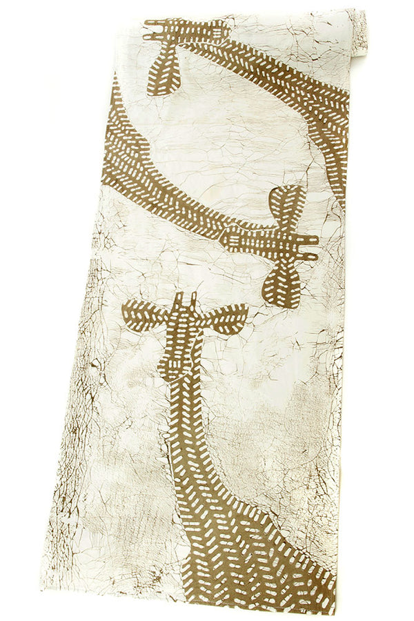 Zambian Hand Painted Dry Season Giraffe Table Runner