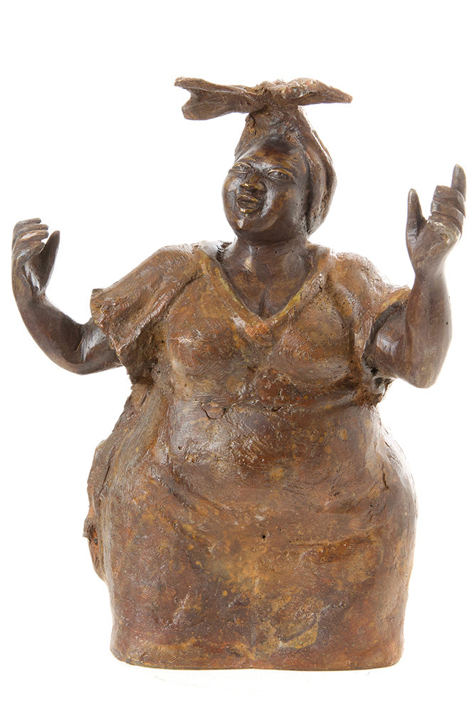 Glory Brown Burkina Bronze Sculpture in Three Sizes