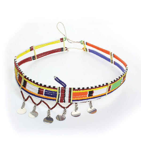 Beaded Maasai Choker w/Metal