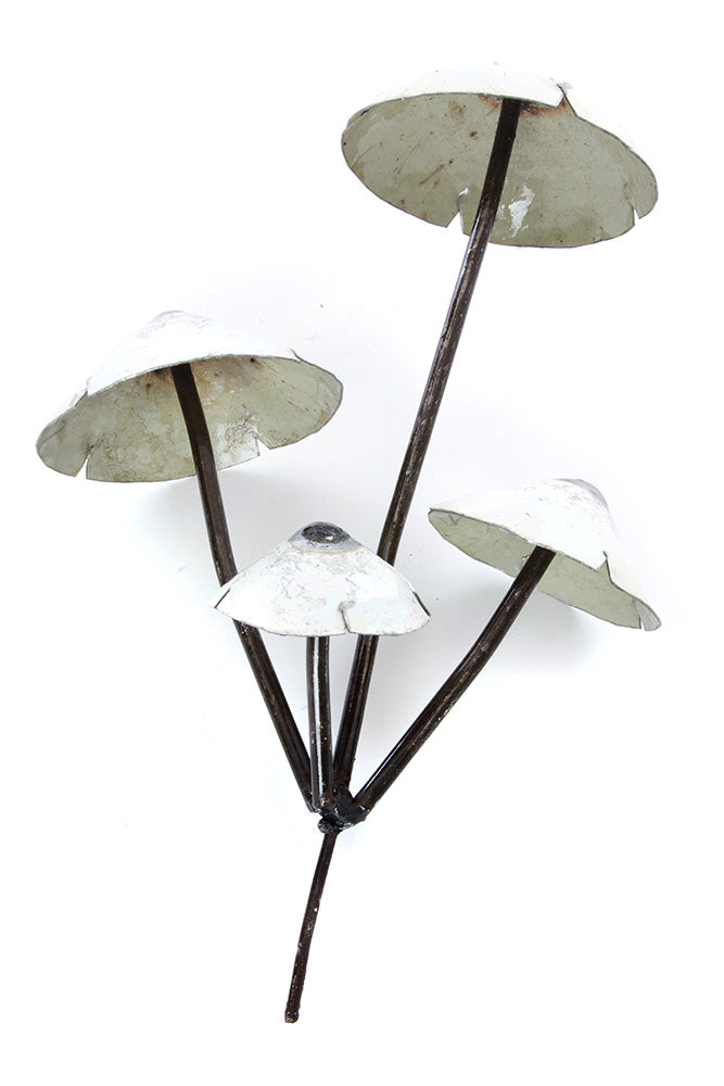 Recycled Metal Mushroom Garden Stake