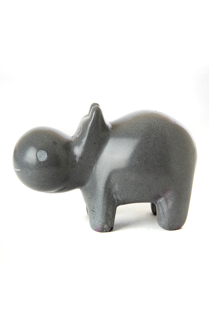 Dove Grey Soapstone Gentle Hippo