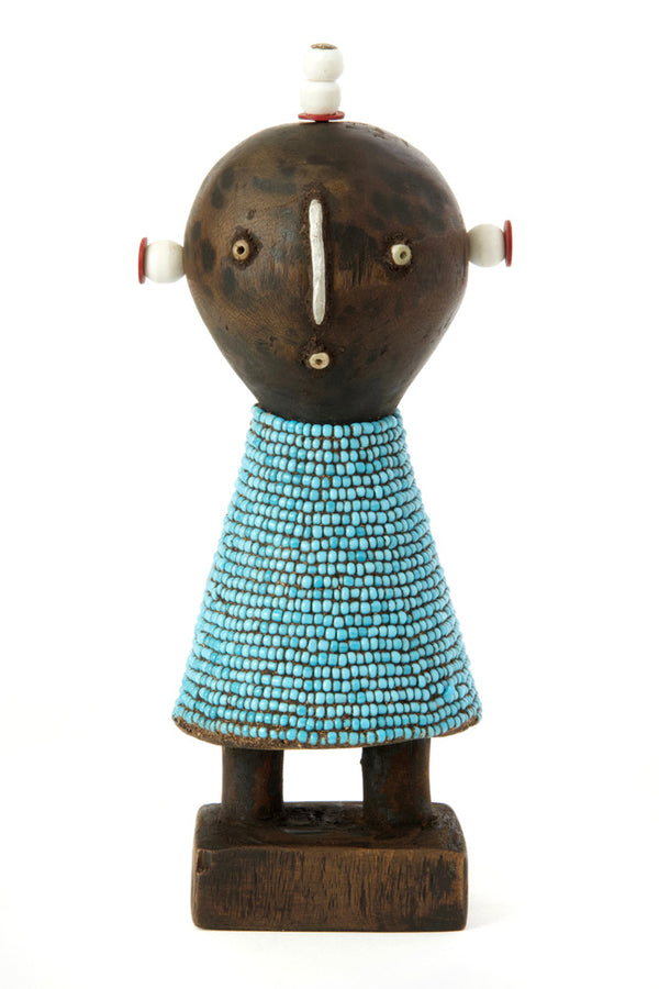 8" Blue Beaded Namji Doll