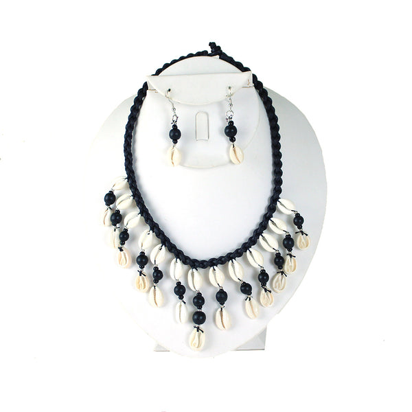 Cowrie Shell Necklace & Earring Set