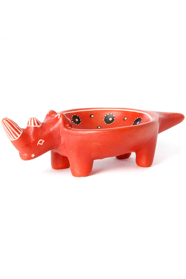 Orange Peel Soapstone Rhino Dish