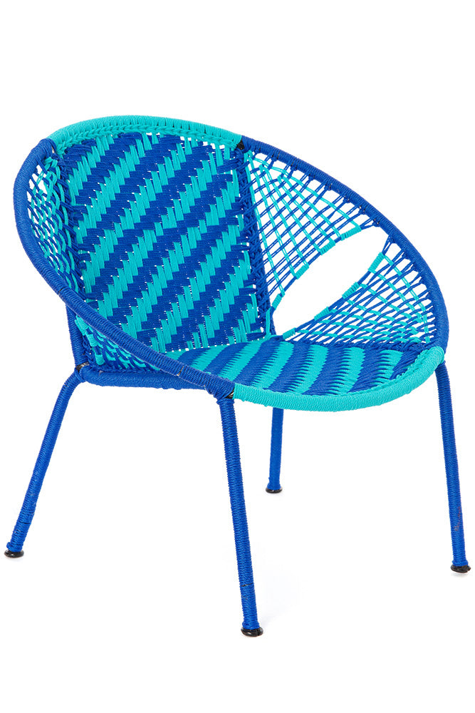 Blue & Aqua Petite Peekaboo Chair