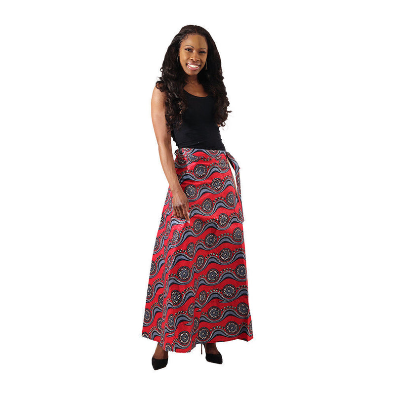 African Print Wrap Skirt