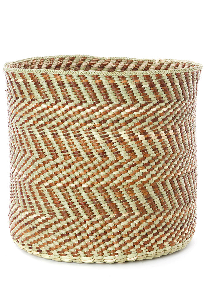 Brown & Natural Maila Milulu Reed Baskets