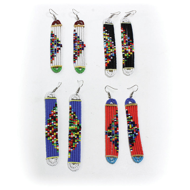 Maasai Long Slim Earrings