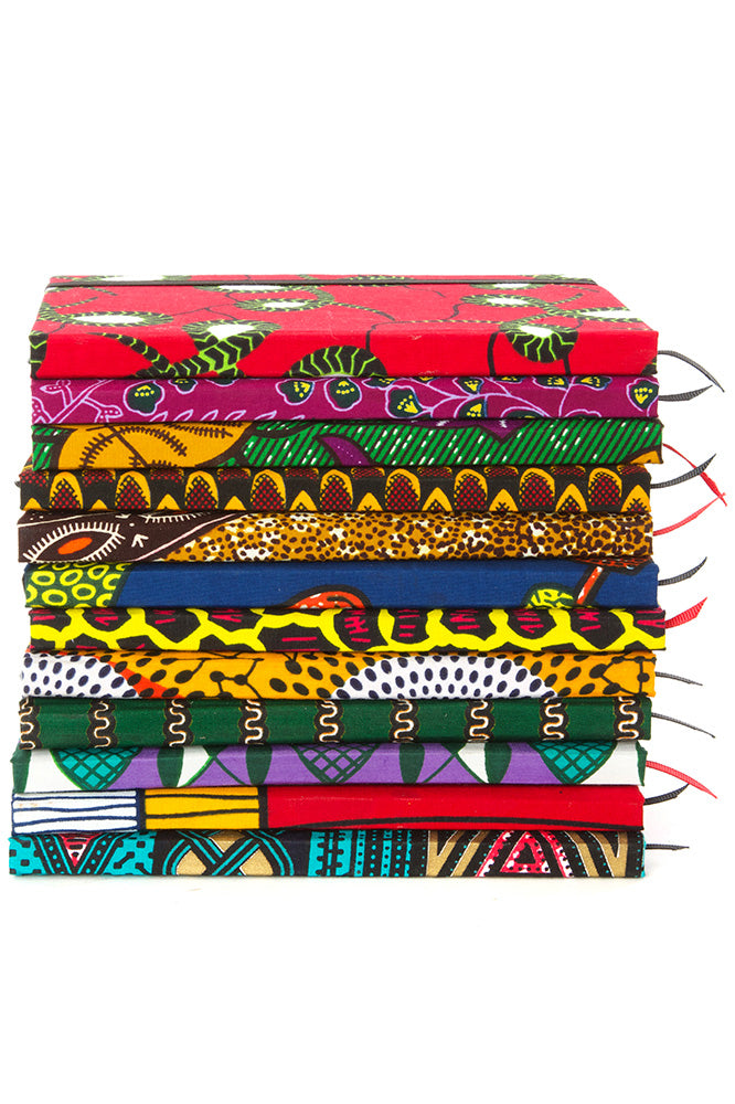 Ghanaian Ankara Cloth Covered Journals - Lined and Unlined