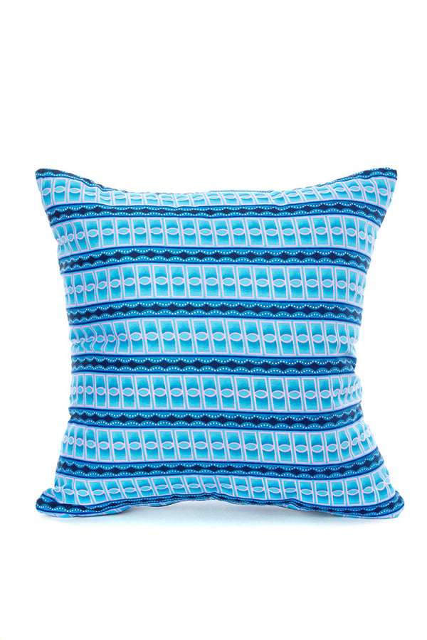 Variations on Blue Pillow Cover from Nigeria with Optional Insert