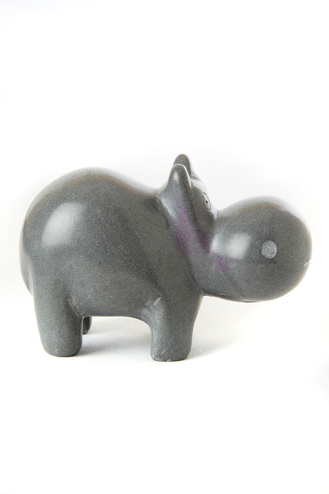 Dove Grey Soapstone Gentle Hippo