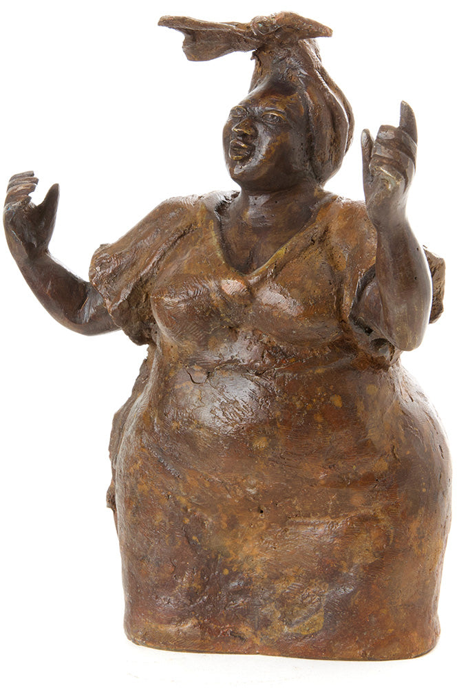 Glory Brown Burkina Bronze Sculpture in Three Sizes