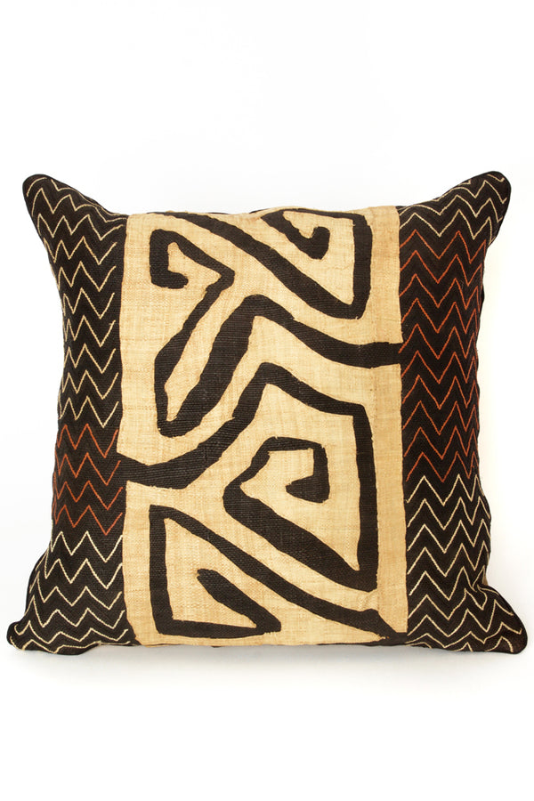 24" Congo Raffia Decorative Pillow with Optional Insert