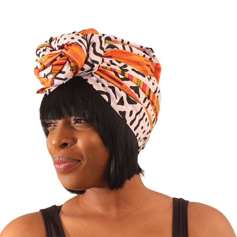 Kente Mud Print Head Wrap