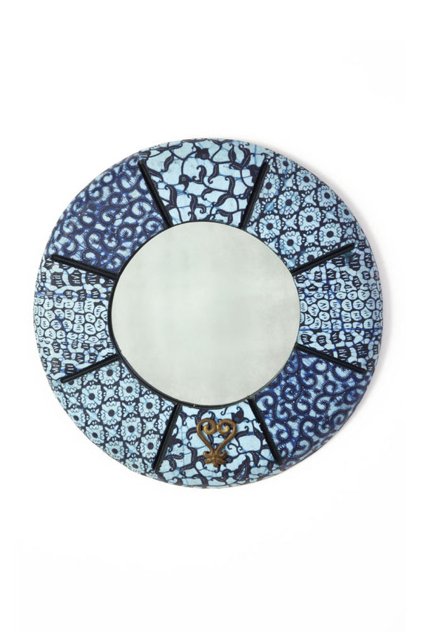 16" Round Bibire Wax Cloth Mirror