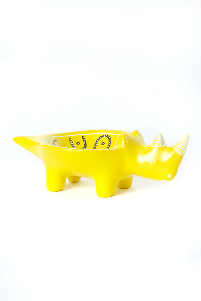 Lemon Rind Soapstone Rhino Dish