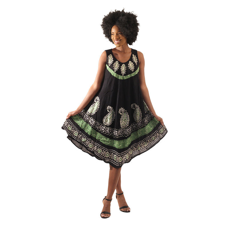 Paisley Pattern Umbrella Dress