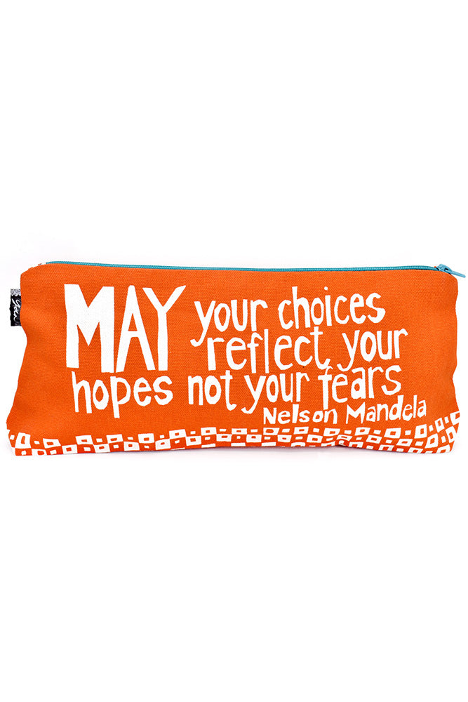 Orange Reflect Your Hopes 12" Mandela Pouch