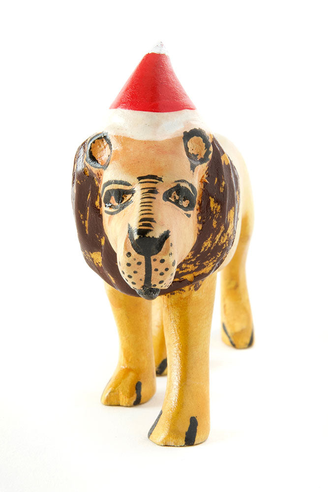 Santa's Little Lion Helper Sculpture