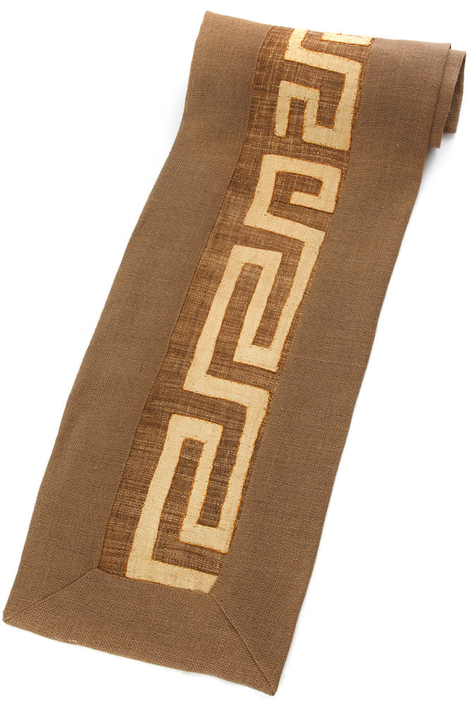 Coco Hessian and Congo Raffia Table Runner from Zambia