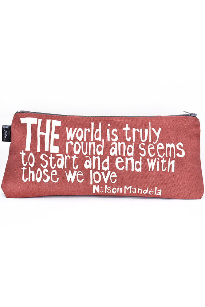 Pink "With Those We Love" 12" Mandela Pouch