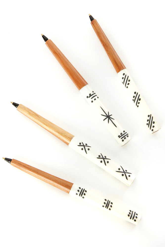 Akamba White Bone Ink Pen