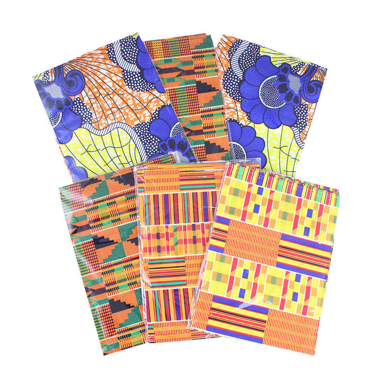 Set Of 6 African Print Head Wraps